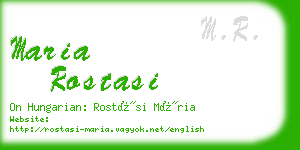 maria rostasi business card